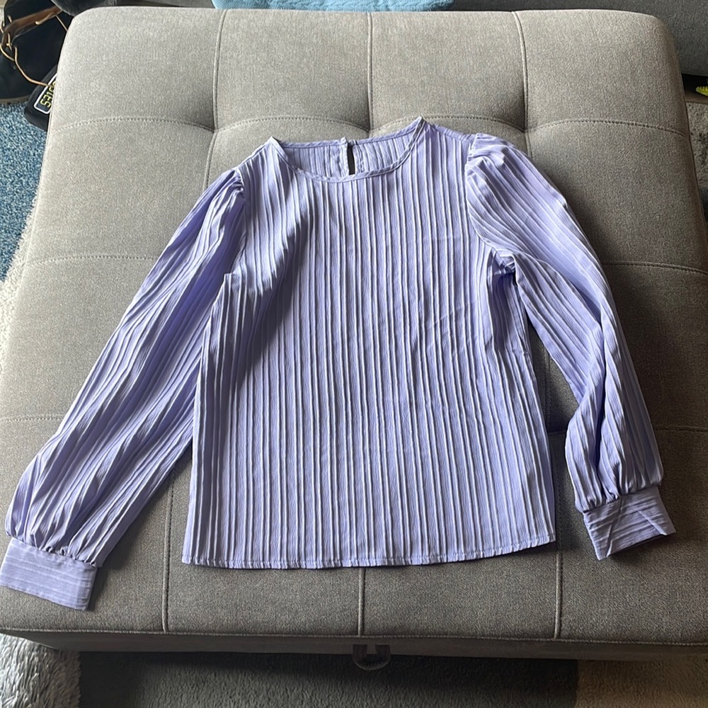 Purple long sleeve business casual blouse! Size medium